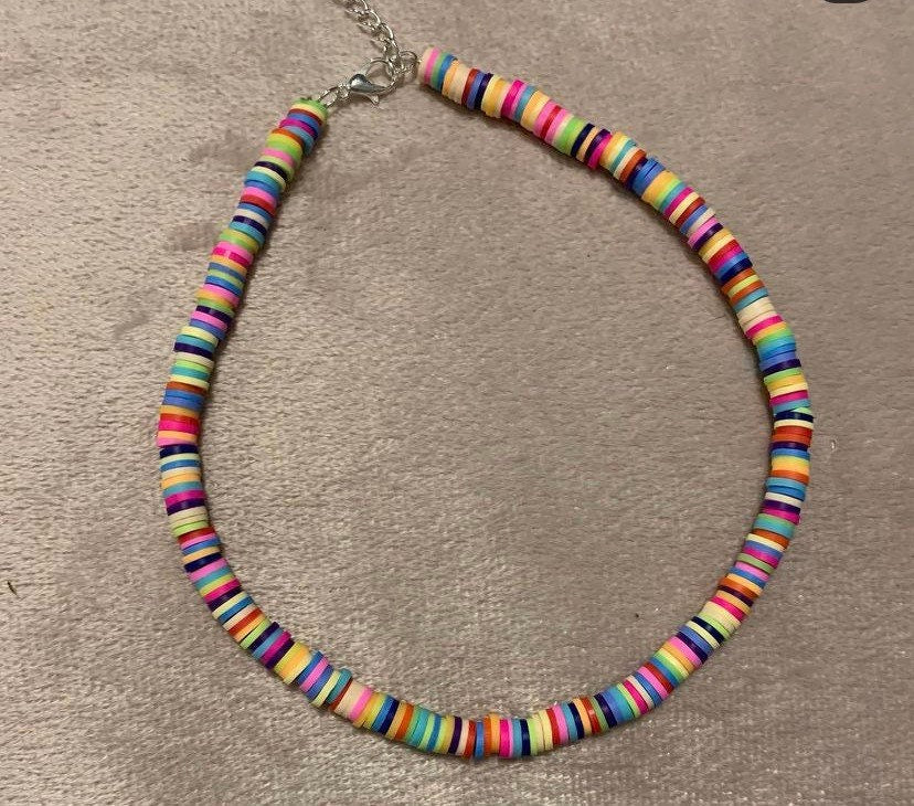 Multi Colored disc Choker