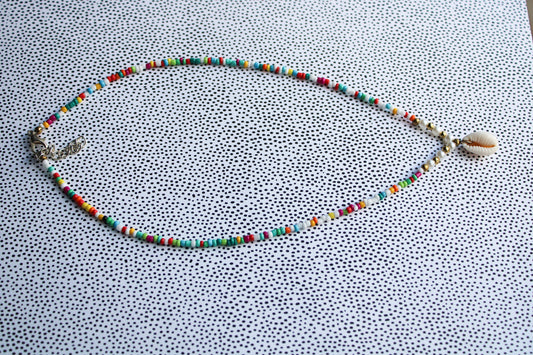 Rainbow Bead seashell Necklace